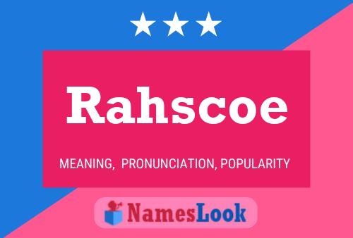 ملصق اسم Rahscoe