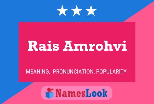 ملصق اسم Rais Amrohvi