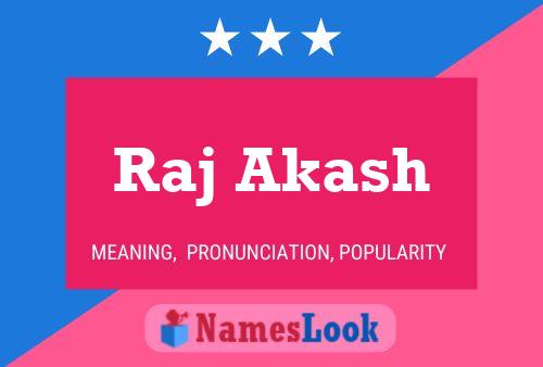 ملصق اسم Raj Akash