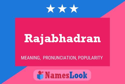 ملصق اسم Rajabhadran