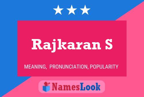 ملصق اسم Rajkaran S