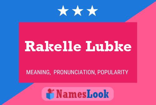 ملصق اسم Rakelle Lubke