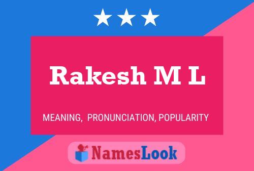 ملصق اسم Rakesh M L