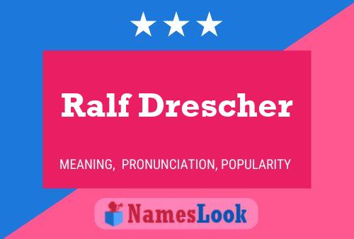 ملصق اسم Ralf Drescher