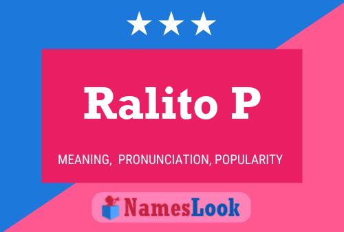 ملصق اسم Ralito P