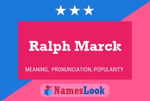 ملصق اسم Ralph Marck