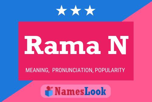 ملصق اسم Rama N