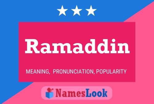 ملصق اسم Ramaddin