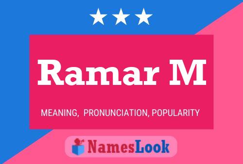 ملصق اسم Ramar M