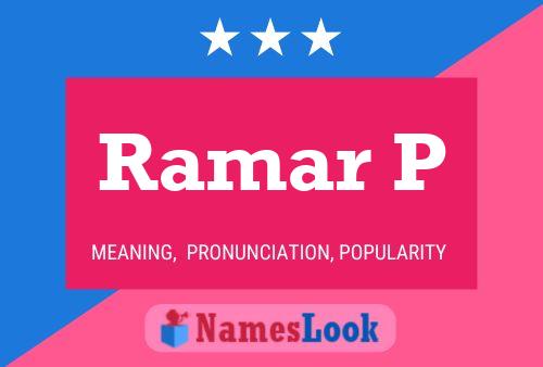 ملصق اسم Ramar P