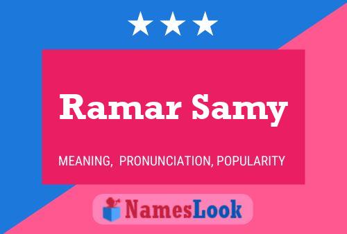 ملصق اسم Ramar Samy