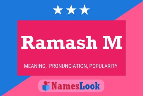 ملصق اسم Ramash M