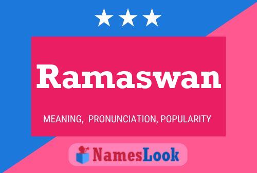 ملصق اسم Ramaswan