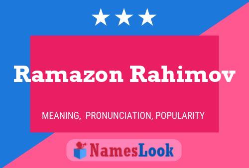 ملصق اسم Ramazon Rahimov