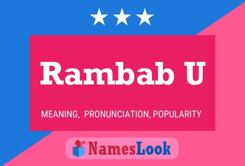 ملصق اسم Rambab U