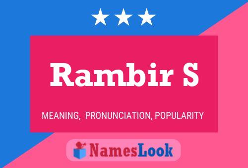 ملصق اسم Rambir S