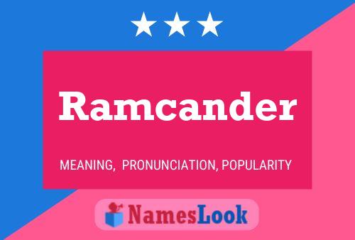 ملصق اسم Ramcander