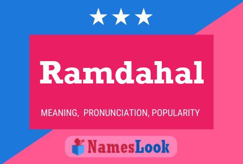 ملصق اسم Ramdahal