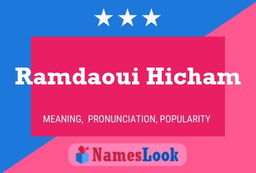 ملصق اسم Ramdaoui Hicham