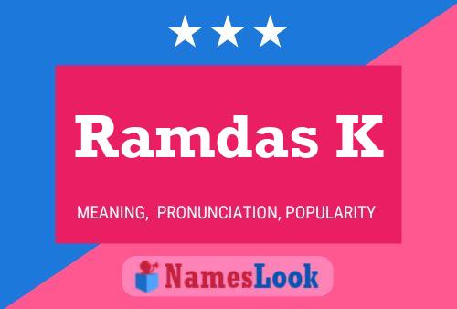 ملصق اسم Ramdas K