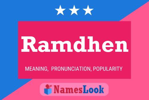 ملصق اسم Ramdhen