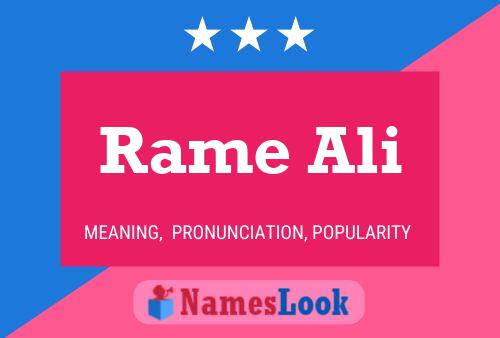 ملصق اسم Rame Ali