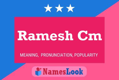 ملصق اسم Ramesh Cm