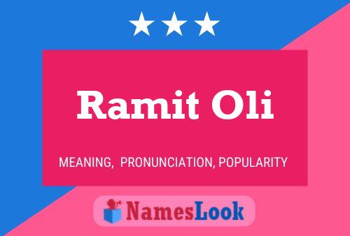 ملصق اسم Ramit Oli