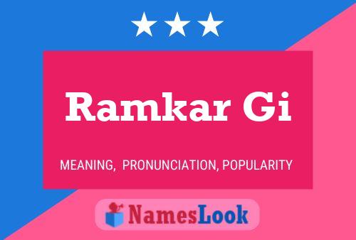 ملصق اسم Ramkar Gi