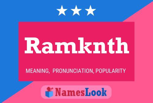 ملصق اسم Ramknth