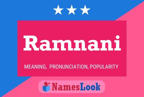 ملصق اسم Ramnani