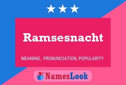 ملصق اسم Ramsesnacht