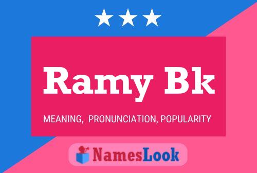 ملصق اسم Ramy Bk