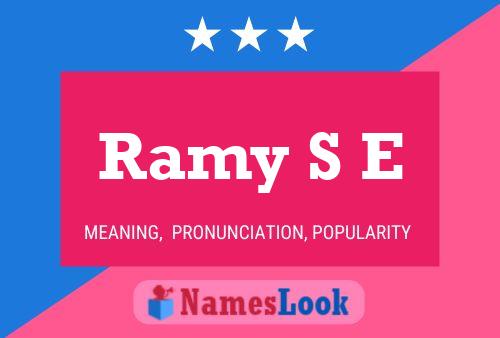 ملصق اسم Ramy S E