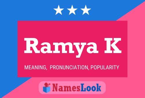 ملصق اسم Ramya K