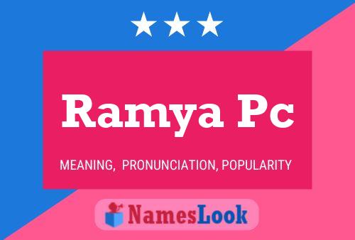 ملصق اسم Ramya Pc