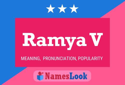 ملصق اسم Ramya V