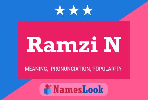 ملصق اسم Ramzi N