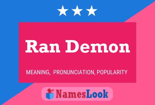 ملصق اسم Ran Demon