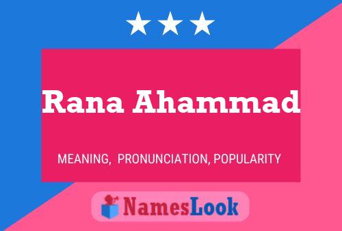 ملصق اسم Rana Ahammad