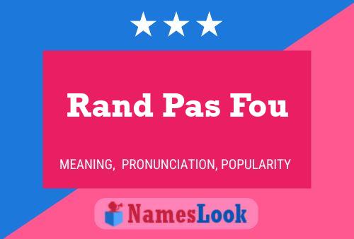 ملصق اسم Rand Pas Fou