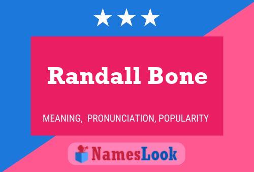 ملصق اسم Randall Bone