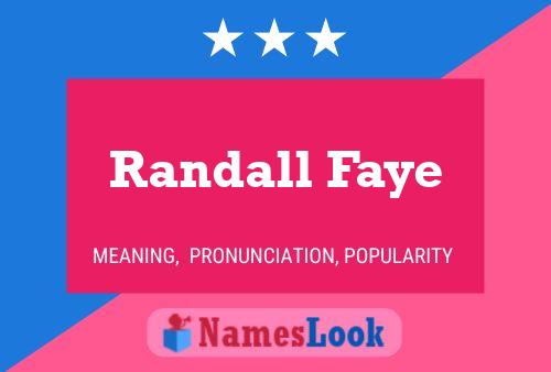 ملصق اسم Randall Faye