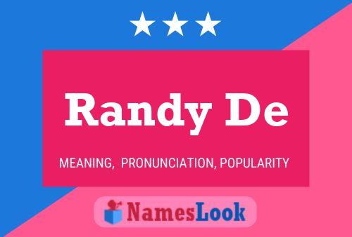 ملصق اسم Randy De