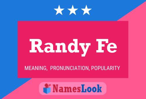 ملصق اسم Randy Fe