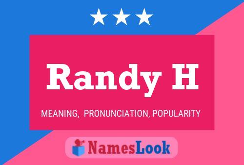 ملصق اسم Randy H