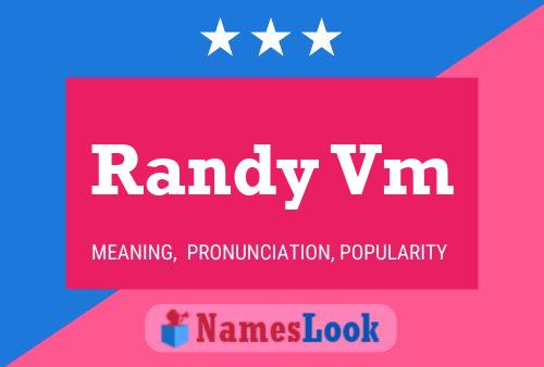 ملصق اسم Randy Vm