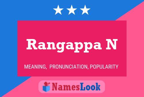 ملصق اسم Rangappa N