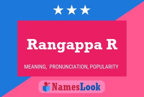 ملصق اسم Rangappa R