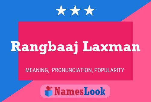 ملصق اسم Rangbaaj Laxman